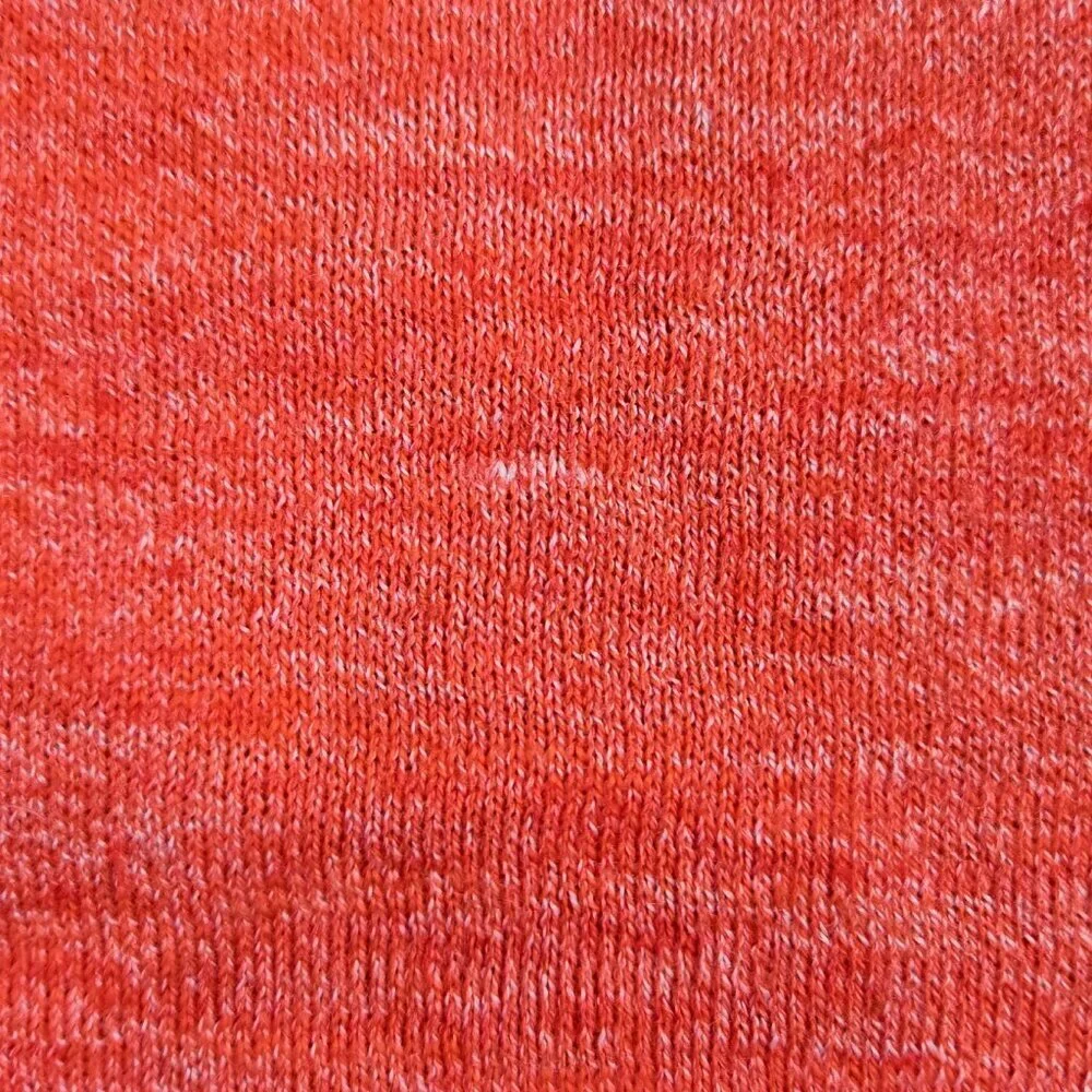 J. Crew Linen Blend Heather Orange Red Crew Neck Lightweight Sweater C4089